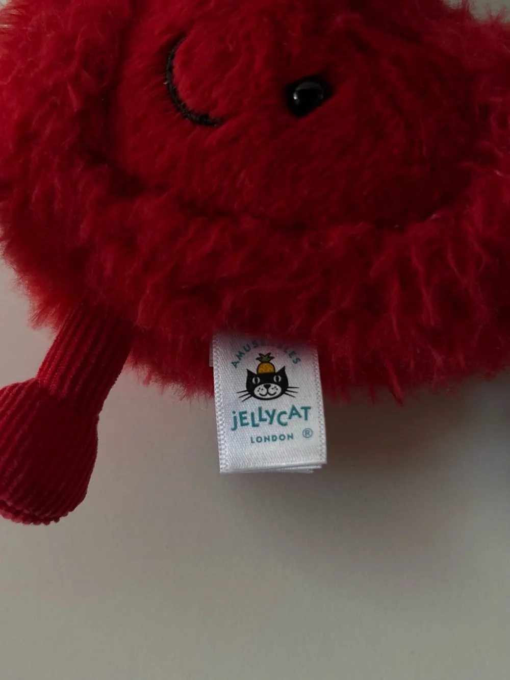 Jellycat Red Furry Heart Plush Pillow